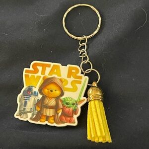 Star Wars Keychain with Yellow Tassel